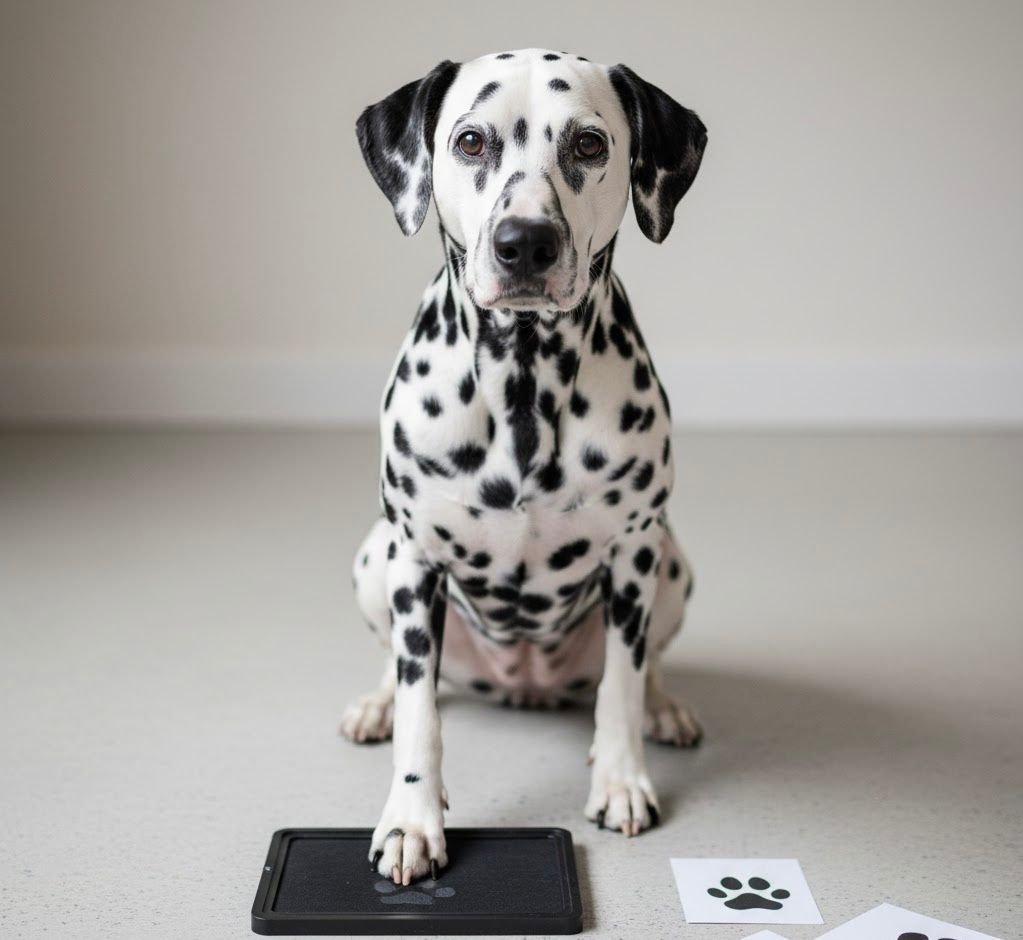 Ejemplo de huella impresa de mascota